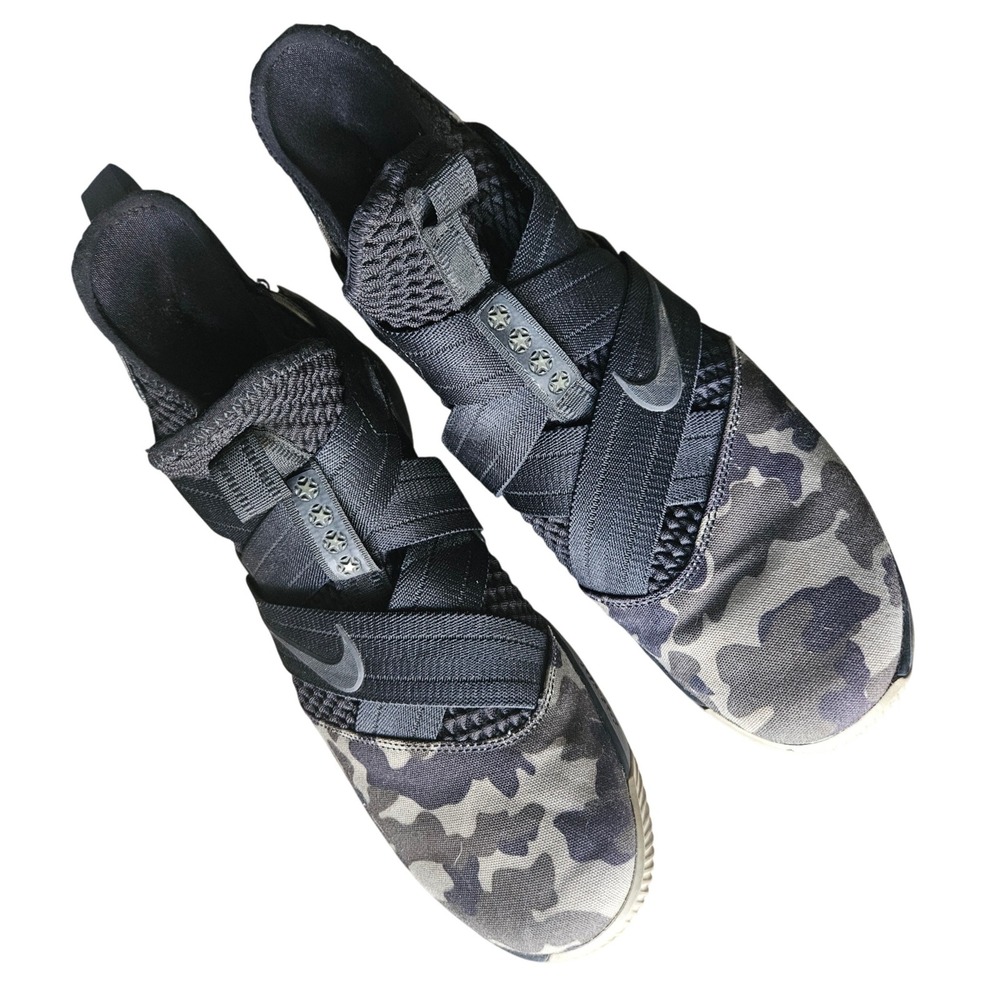 Nike LeBron Soldier 12 XII Mens 13 Camo‎ Olive Black  Basketball Shoes